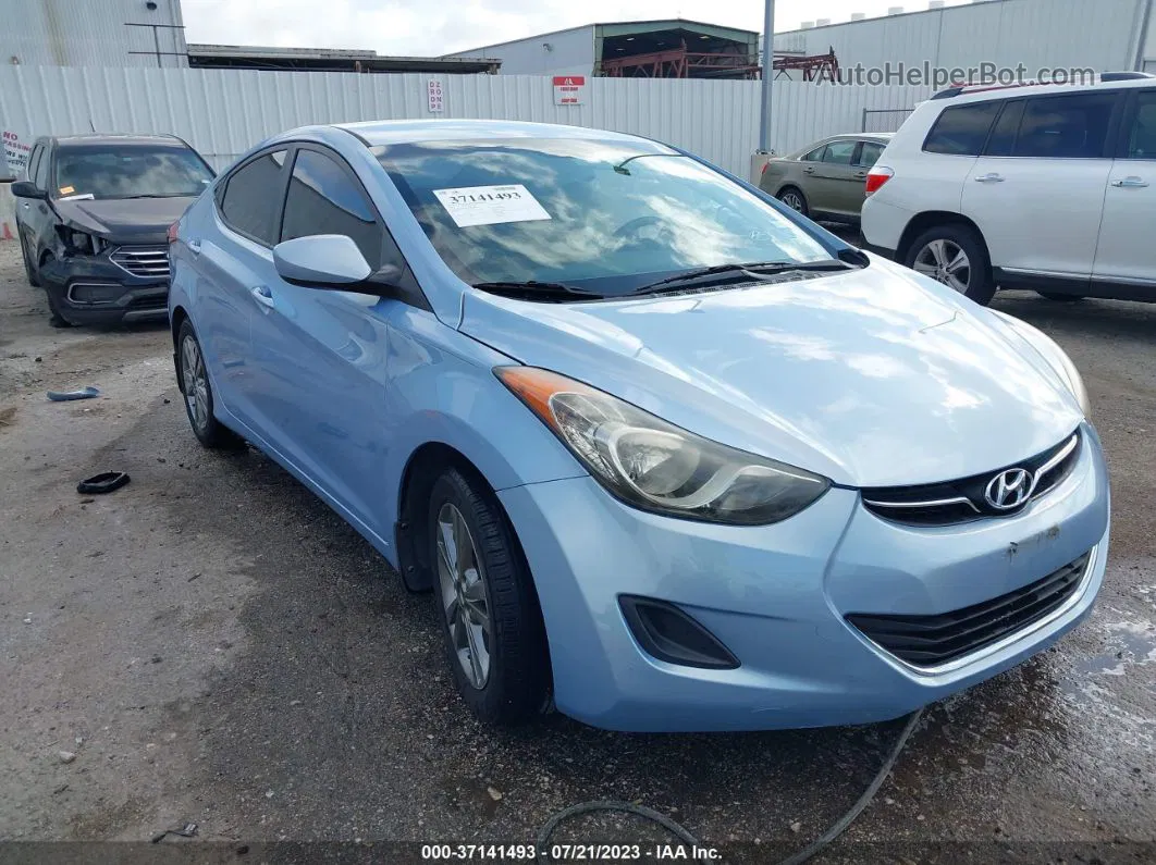 2013 Hyundai Elantra Gls Синий vin: KMHDH4AE7DU500310