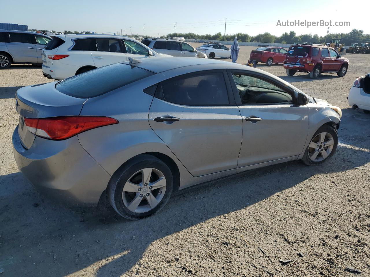 2013 Hyundai Elantra Gls Silver vin: KMHDH4AE7DU517799