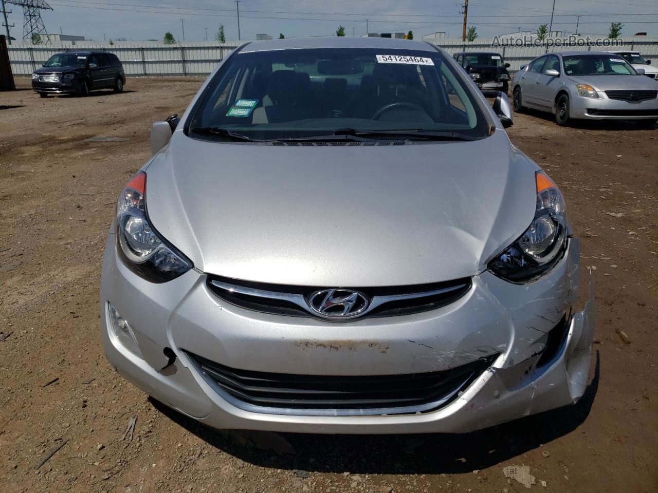 2013 Hyundai Elantra Gls Silver vin: KMHDH4AE7DU653804