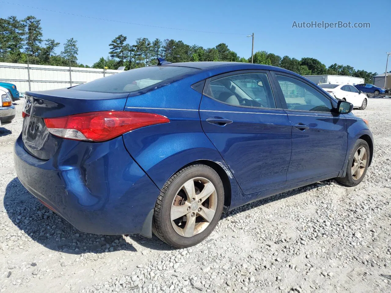 2013 Hyundai Elantra Gls Blue vin: KMHDH4AE7DU670411