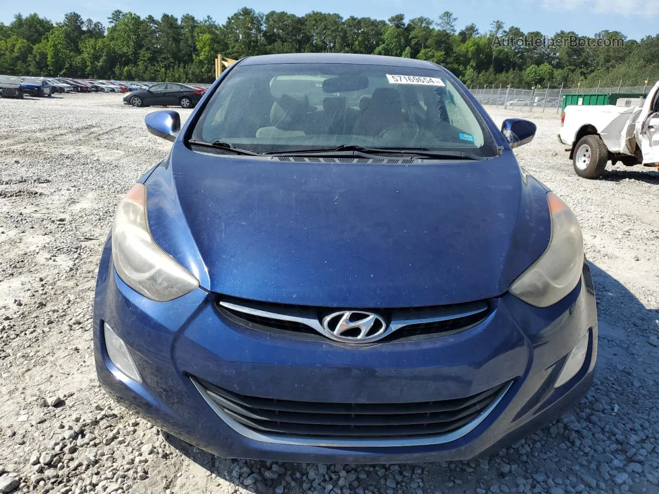 2013 Hyundai Elantra Gls Blue vin: KMHDH4AE7DU670411