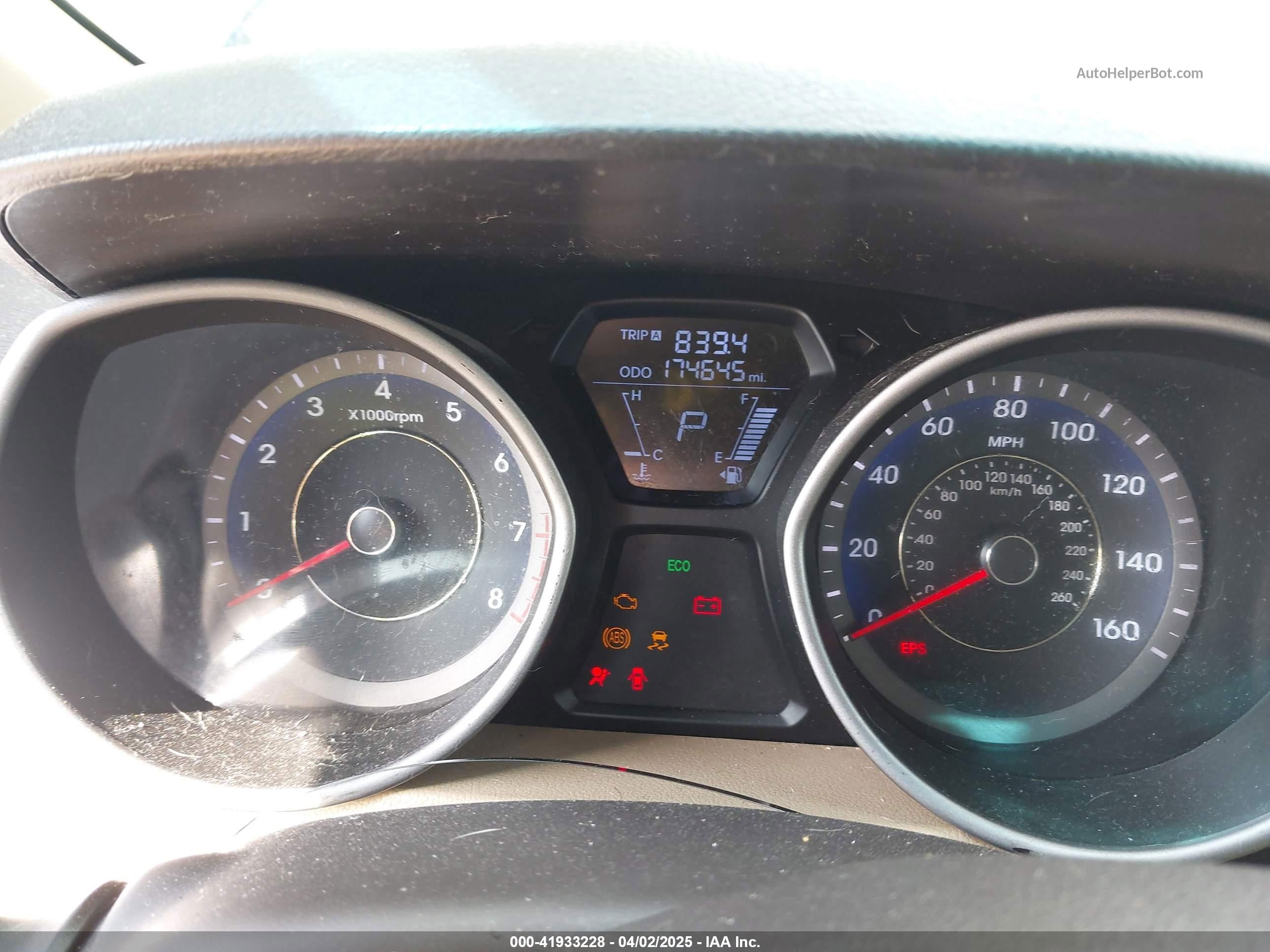 2013 Hyundai Elantra Limited Blue vin: KMHDH4AE7DU749688