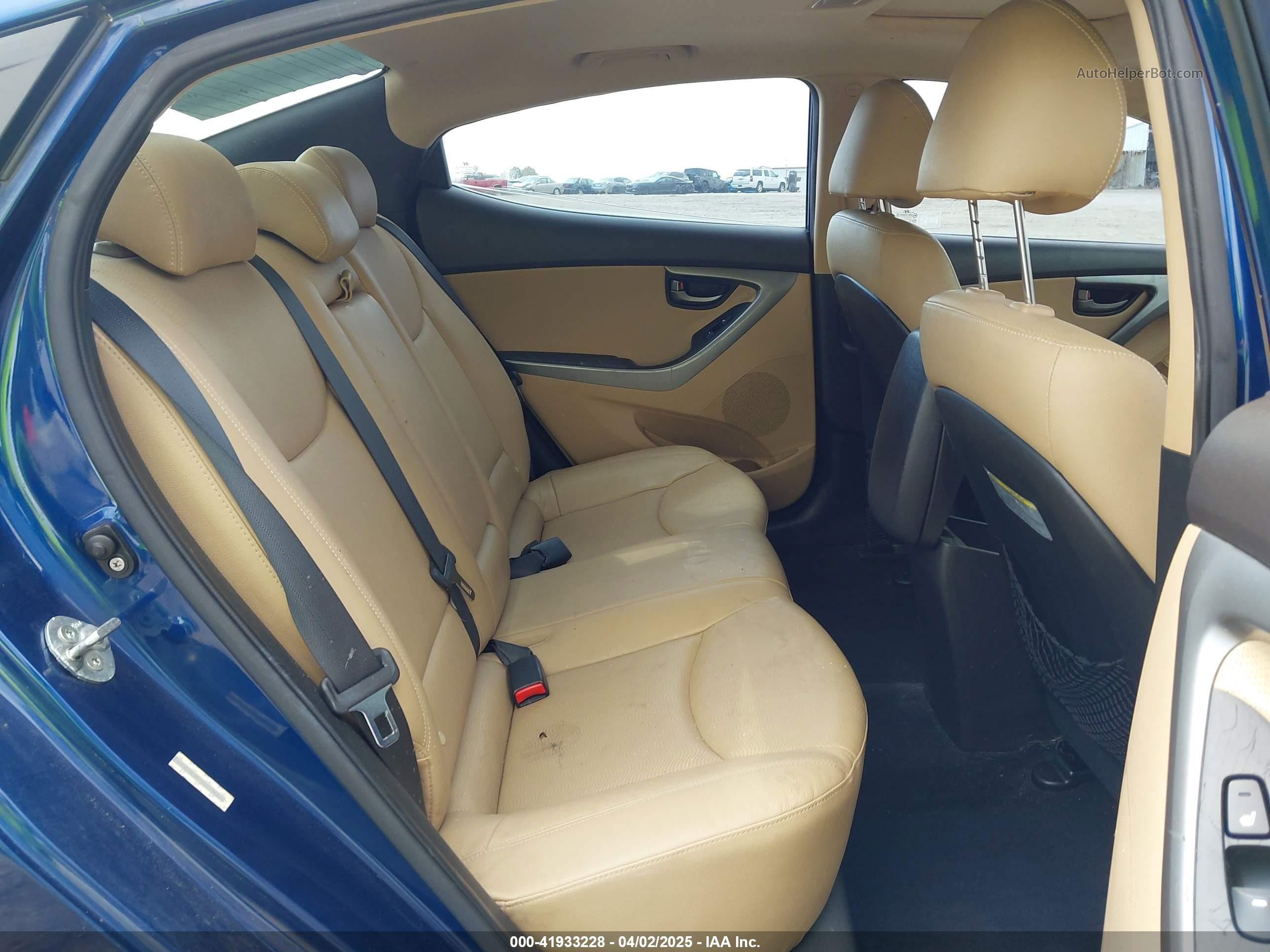 2013 Hyundai Elantra Limited Blue vin: KMHDH4AE7DU749688