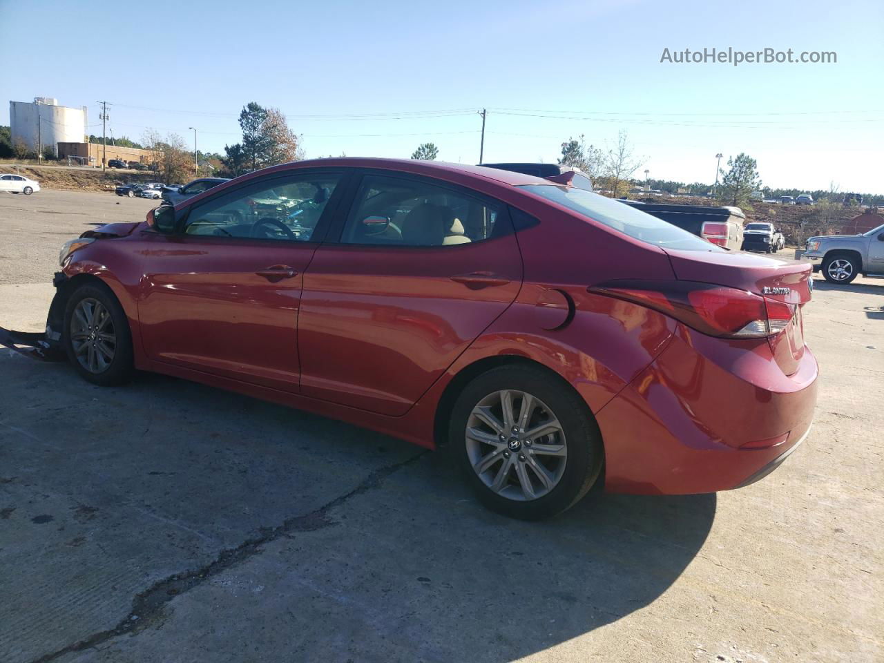 2014 Hyundai Elantra Se Red vin: KMHDH4AE7EU048201