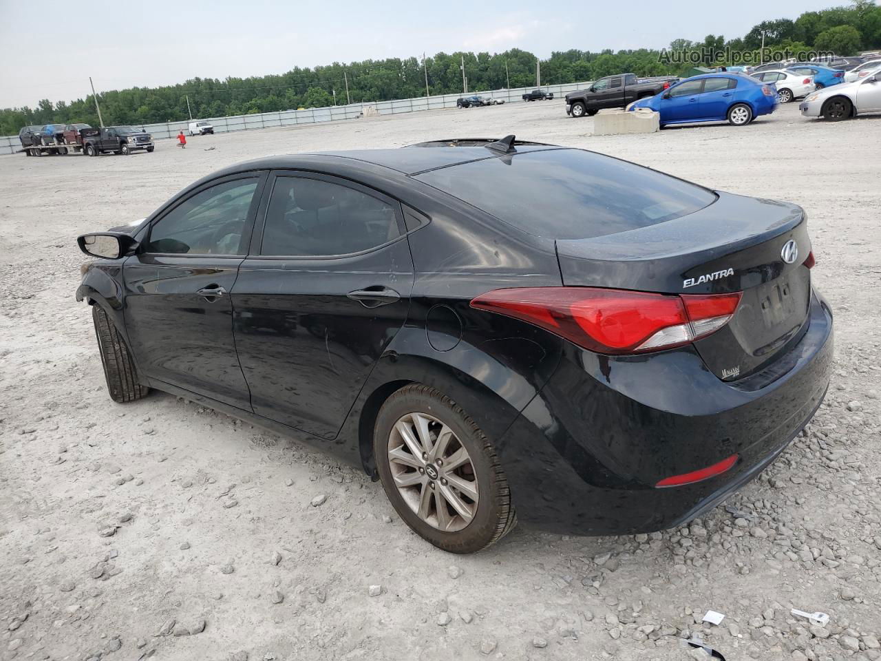 2014 Hyundai Elantra Se Black vin: KMHDH4AE7EU055651