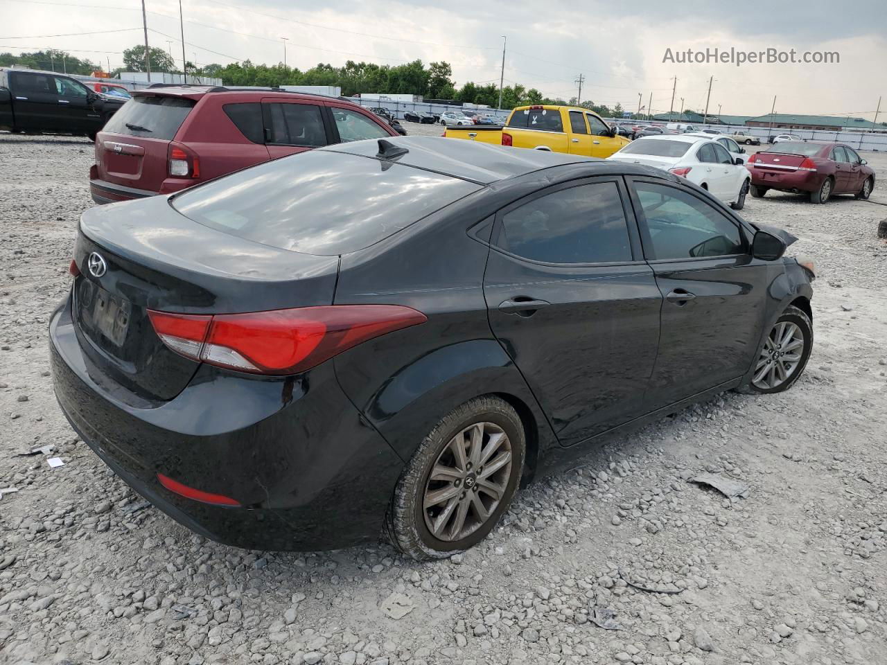 2014 Hyundai Elantra Se Black vin: KMHDH4AE7EU055651