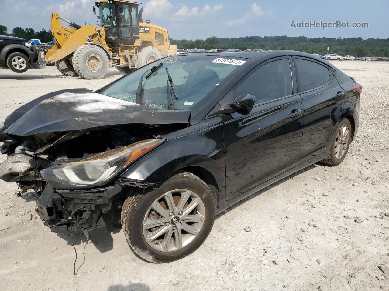 2014 Hyundai Elantra Se Black vin: KMHDH4AE7EU055651