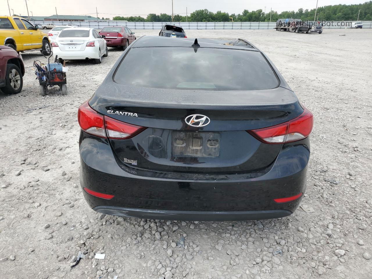 2014 Hyundai Elantra Se Black vin: KMHDH4AE7EU055651