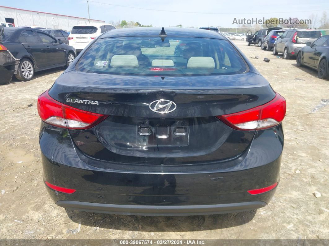 2014 Hyundai Elantra Se Black vin: KMHDH4AE7EU062308