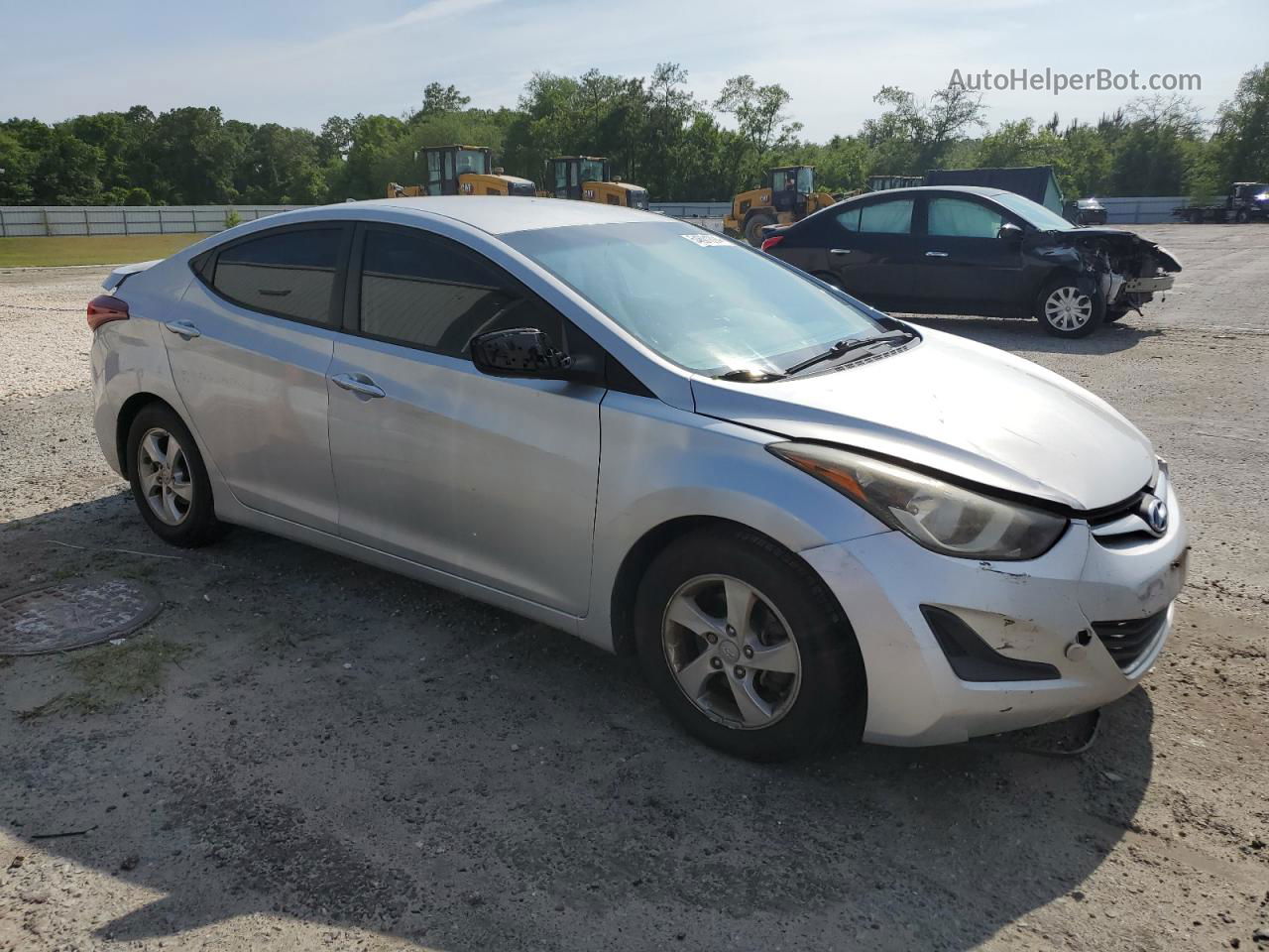 2014 Hyundai Elantra Se Silver vin: KMHDH4AE7EU071798