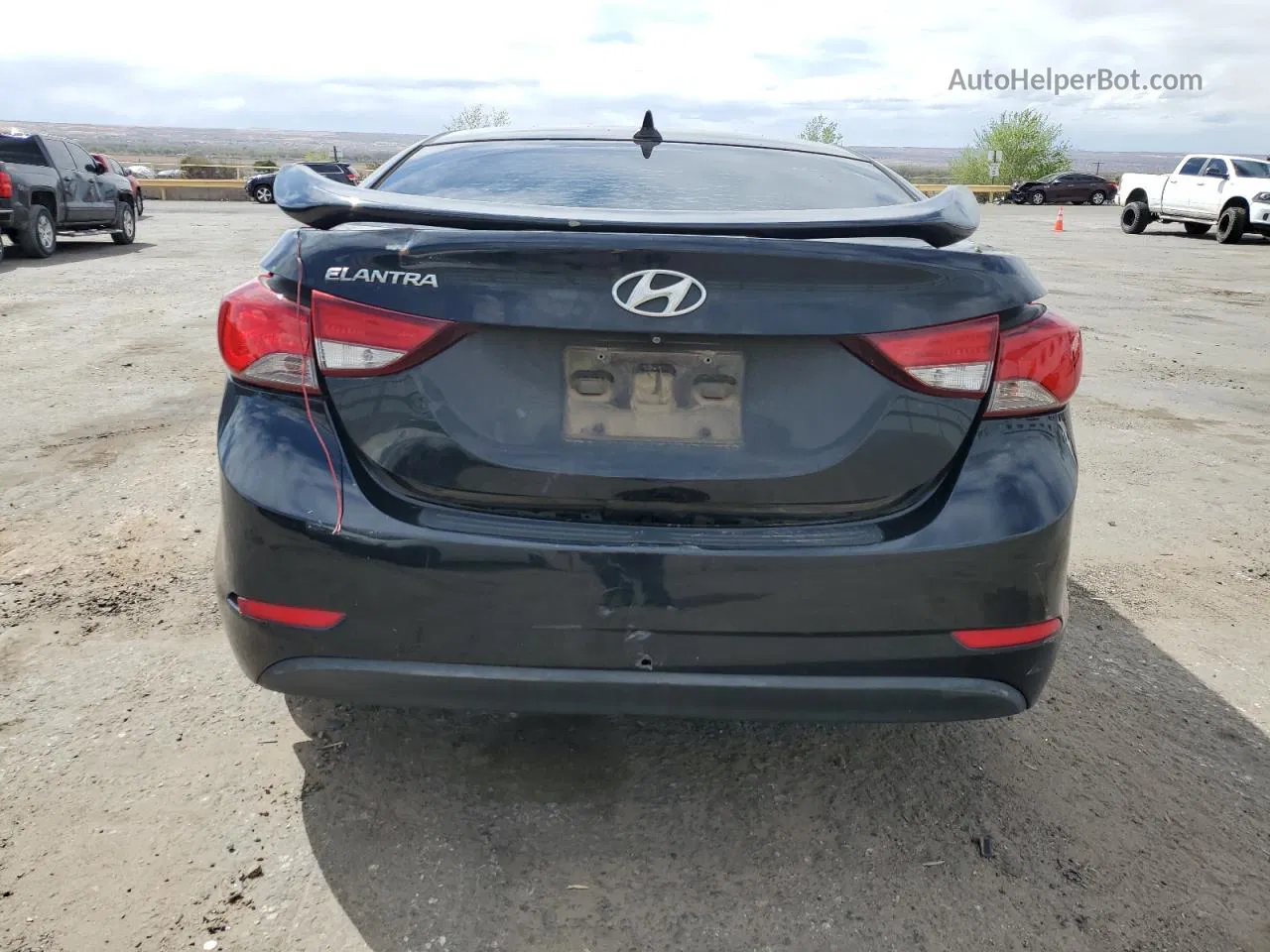 2014 Hyundai Elantra Se Black vin: KMHDH4AE7EU114827