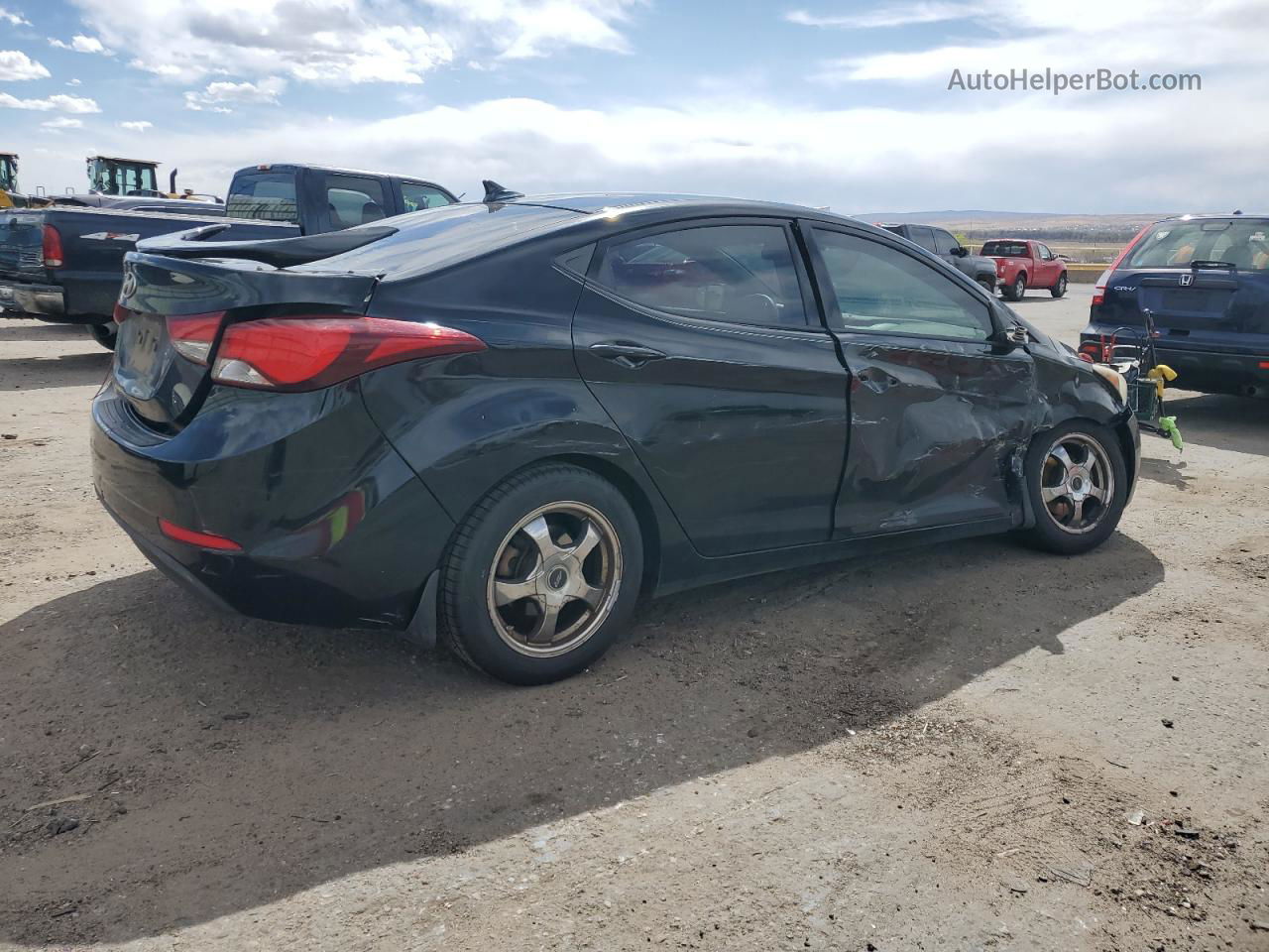 2014 Hyundai Elantra Se Black vin: KMHDH4AE7EU114827