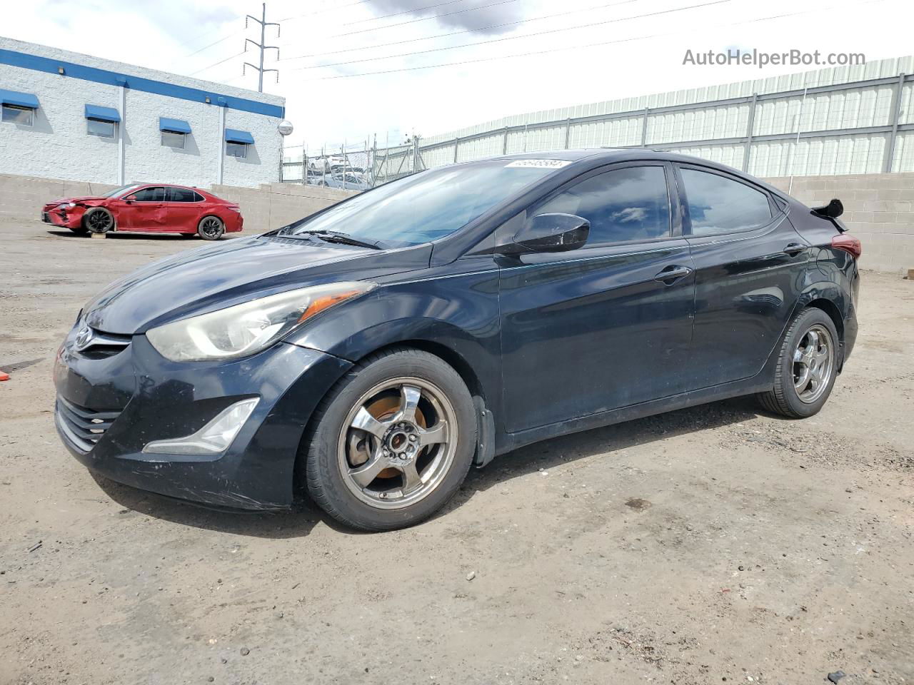 2014 Hyundai Elantra Se Black vin: KMHDH4AE7EU114827