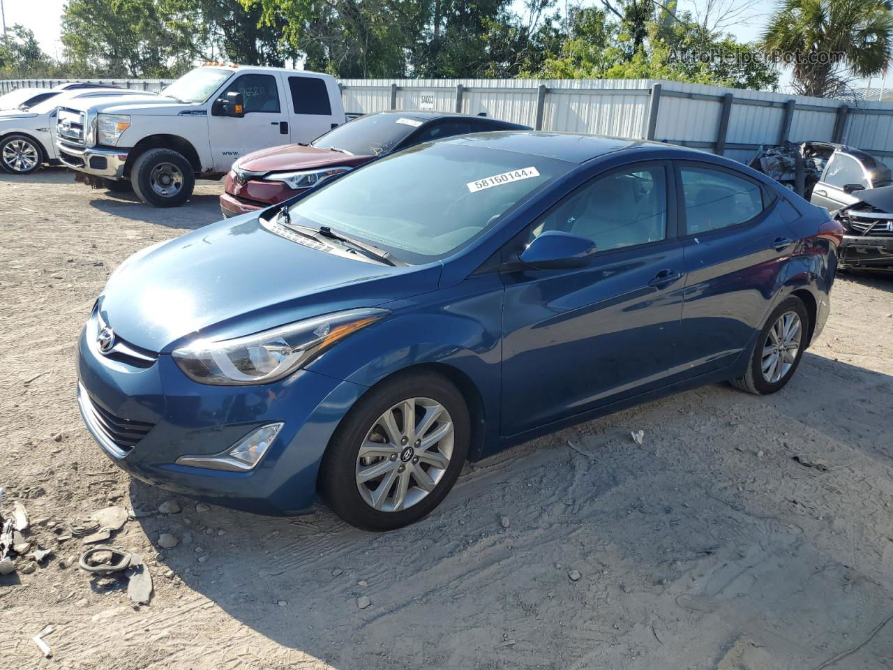 2014 Hyundai Elantra Se Синий vin: KMHDH4AE7EU138223