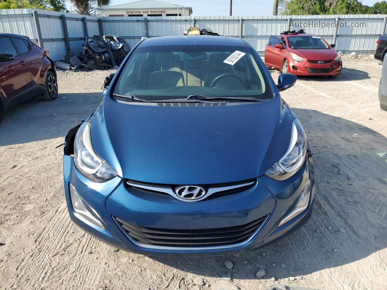 2014 Hyundai Elantra Se Синий vin: KMHDH4AE7EU138223