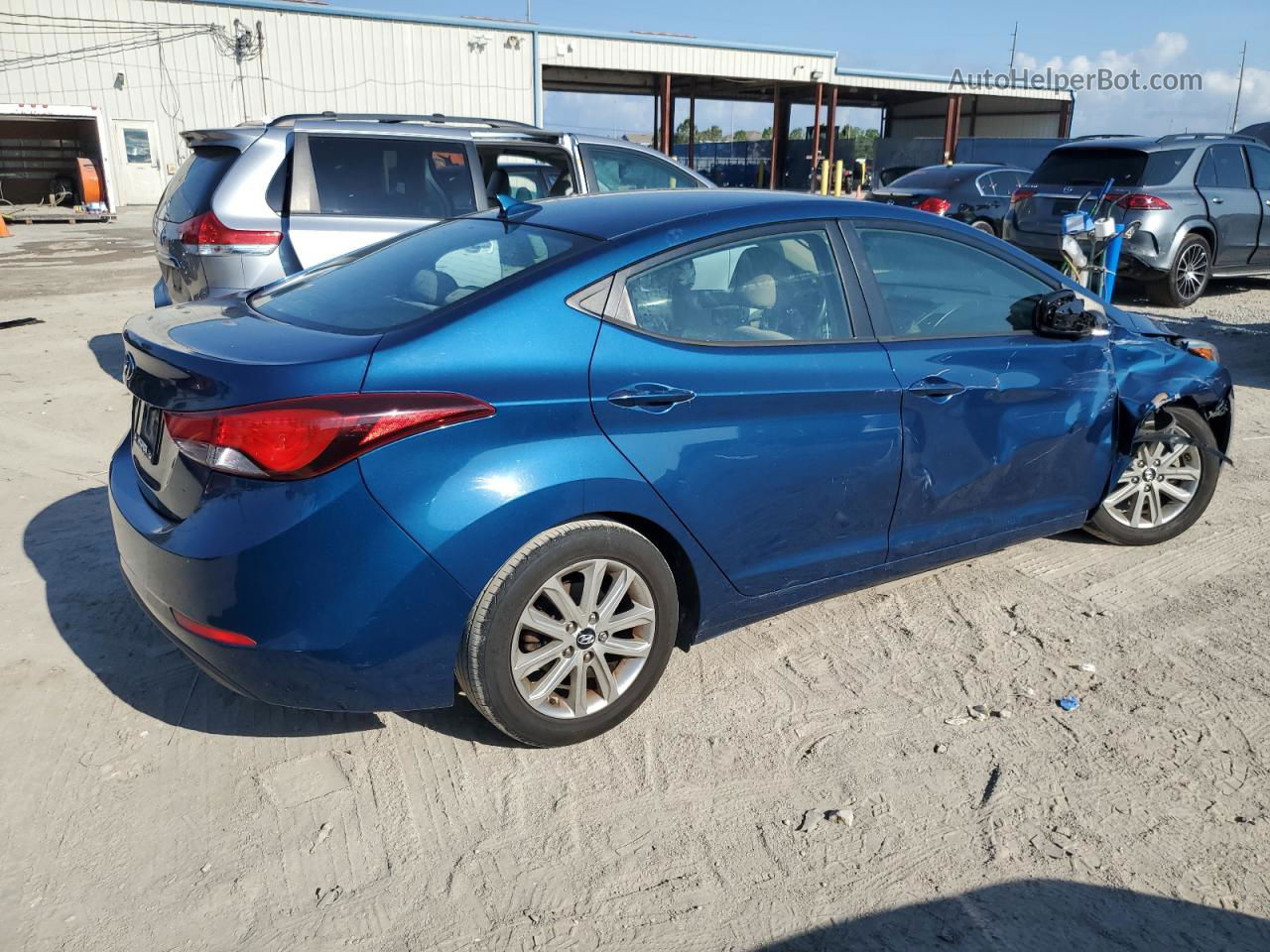 2014 Hyundai Elantra Se Синий vin: KMHDH4AE7EU138223