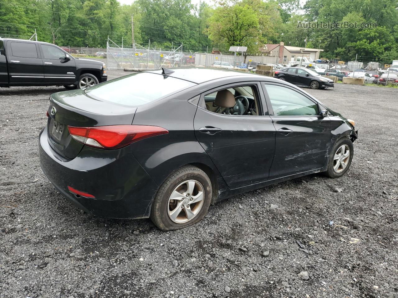 2014 Hyundai Elantra Se Black vin: KMHDH4AE7EU143910