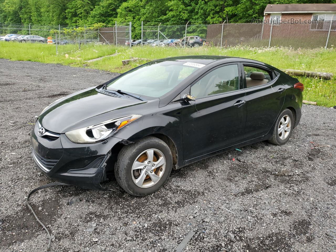 2014 Hyundai Elantra Se Black vin: KMHDH4AE7EU143910