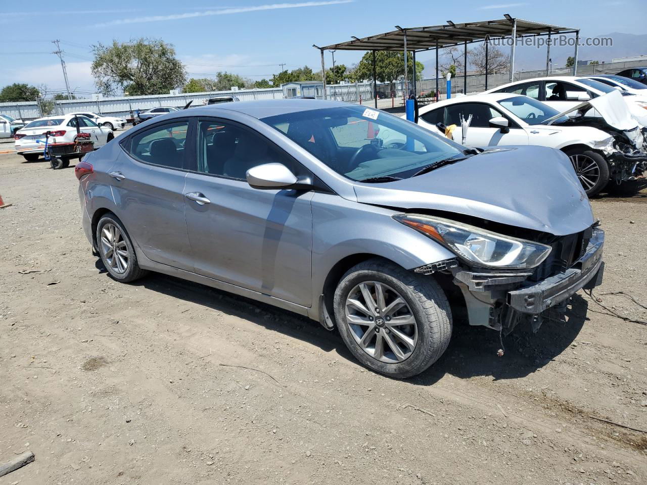 2014 Hyundai Elantra Se Gray vin: KMHDH4AE7EU155135