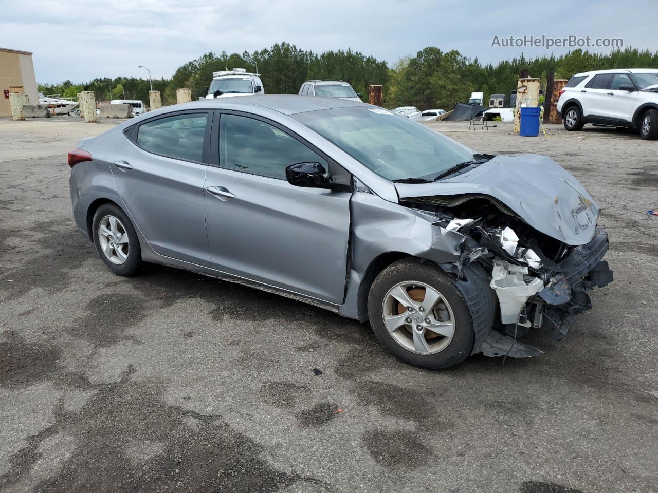 2014 Hyundai Elantra Se Gray vin: KMHDH4AE7EU179287