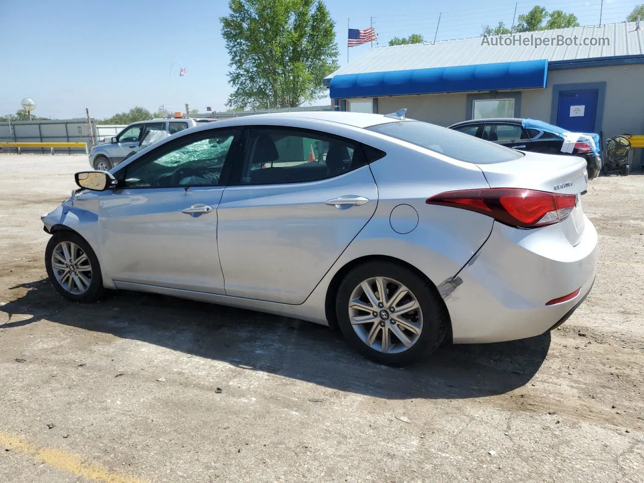 2014 Hyundai Elantra Se Silver vin: KMHDH4AE7EU210473