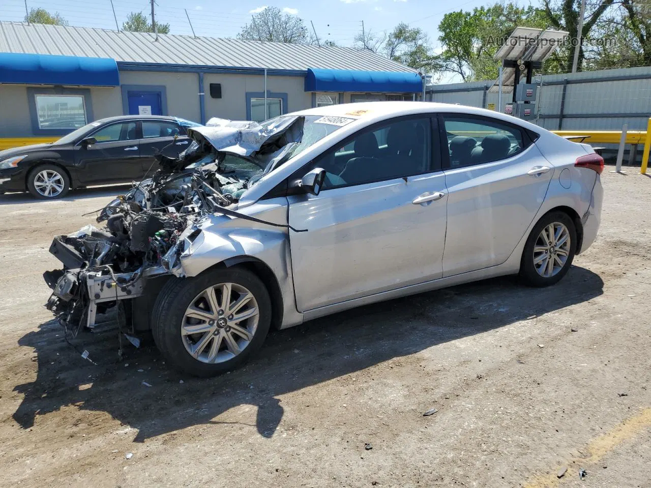 2014 Hyundai Elantra Se Silver vin: KMHDH4AE7EU210473