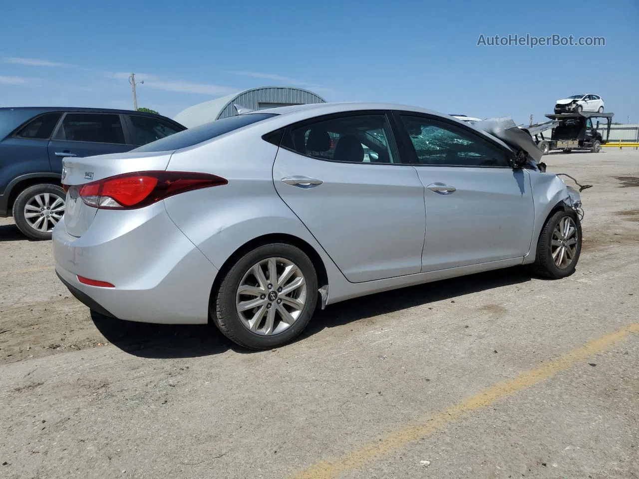 2014 Hyundai Elantra Se Silver vin: KMHDH4AE7EU210473