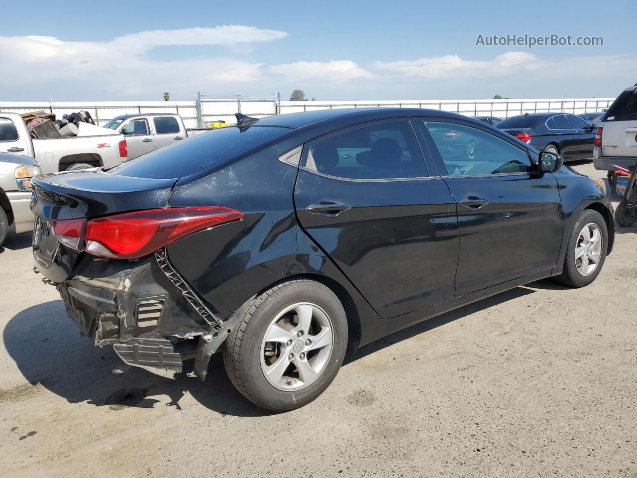 2015 Hyundai Elantra Se Black vin: KMHDH4AE7FU389437