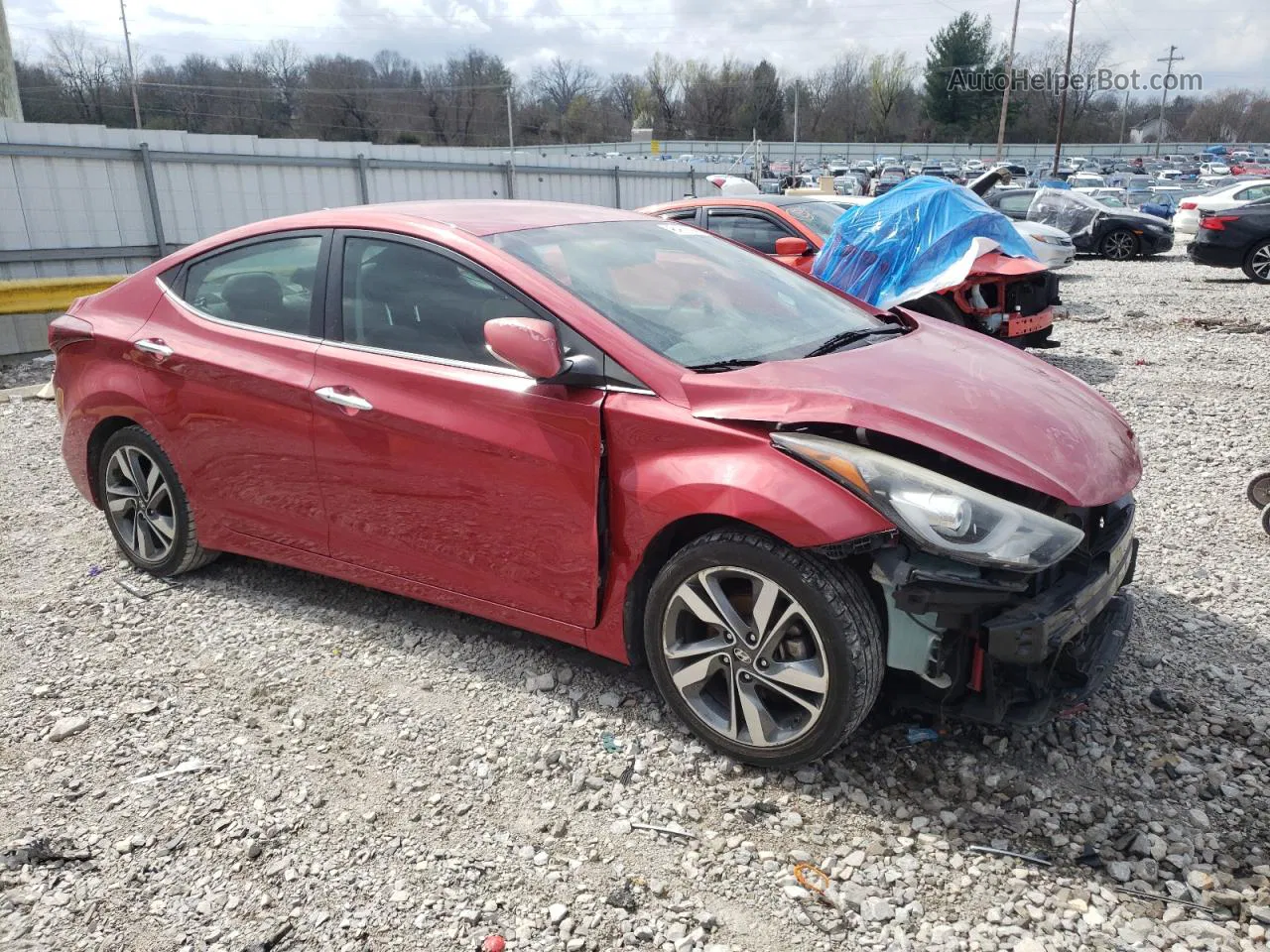 2016 Hyundai Elantra Se Burgundy vin: KMHDH4AE7GU558373