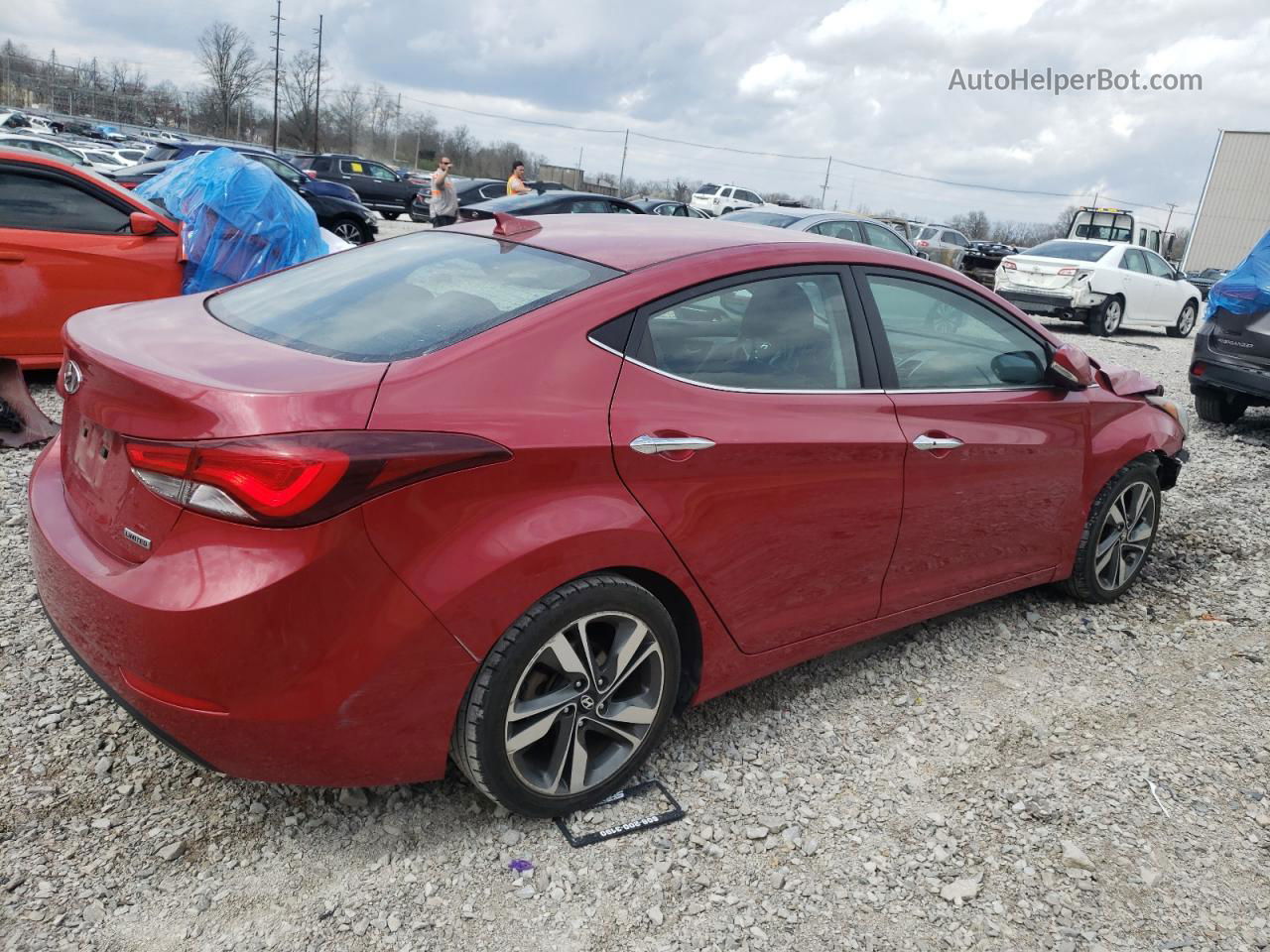 2016 Hyundai Elantra Se Burgundy vin: KMHDH4AE7GU558373