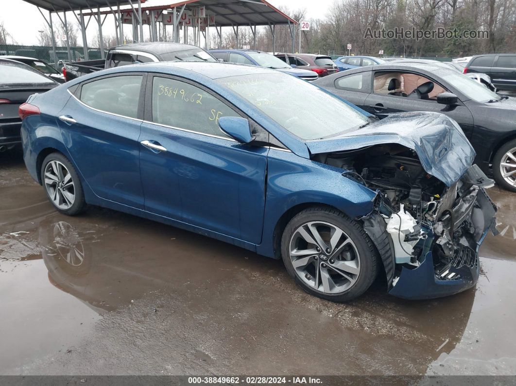 2016 Hyundai Elantra Limited Blue vin: KMHDH4AE7GU567381