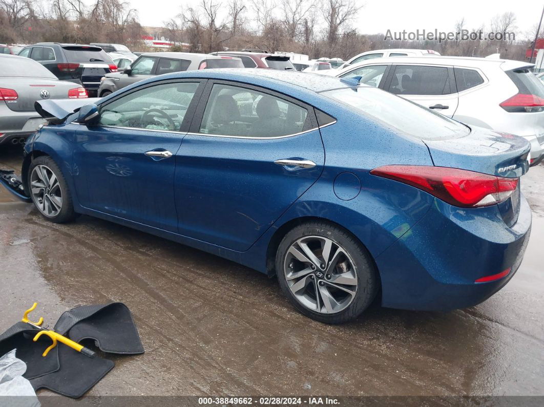 2016 Hyundai Elantra Limited Blue vin: KMHDH4AE7GU567381