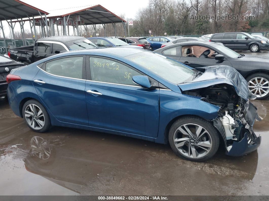 2016 Hyundai Elantra Limited Синий vin: KMHDH4AE7GU567381