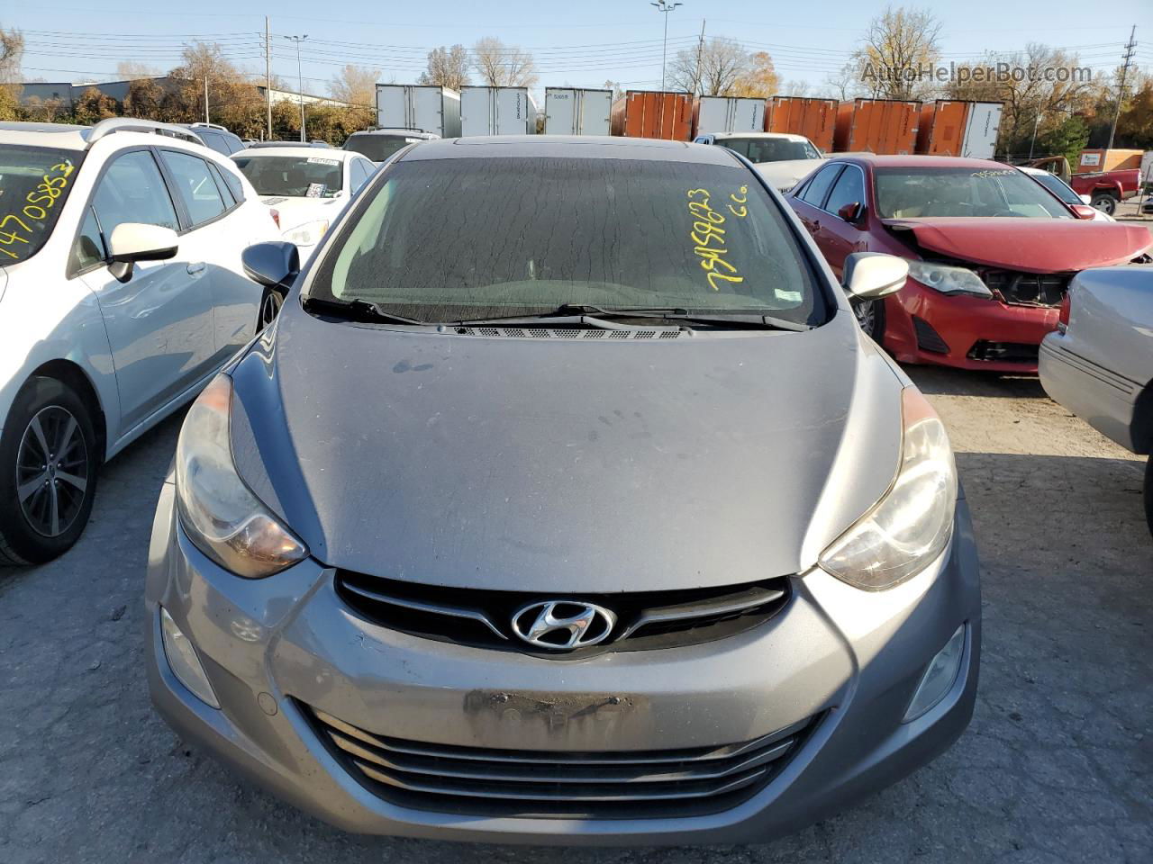 2011 Hyundai Elantra Gls Gray vin: KMHDH4AE8BU090145