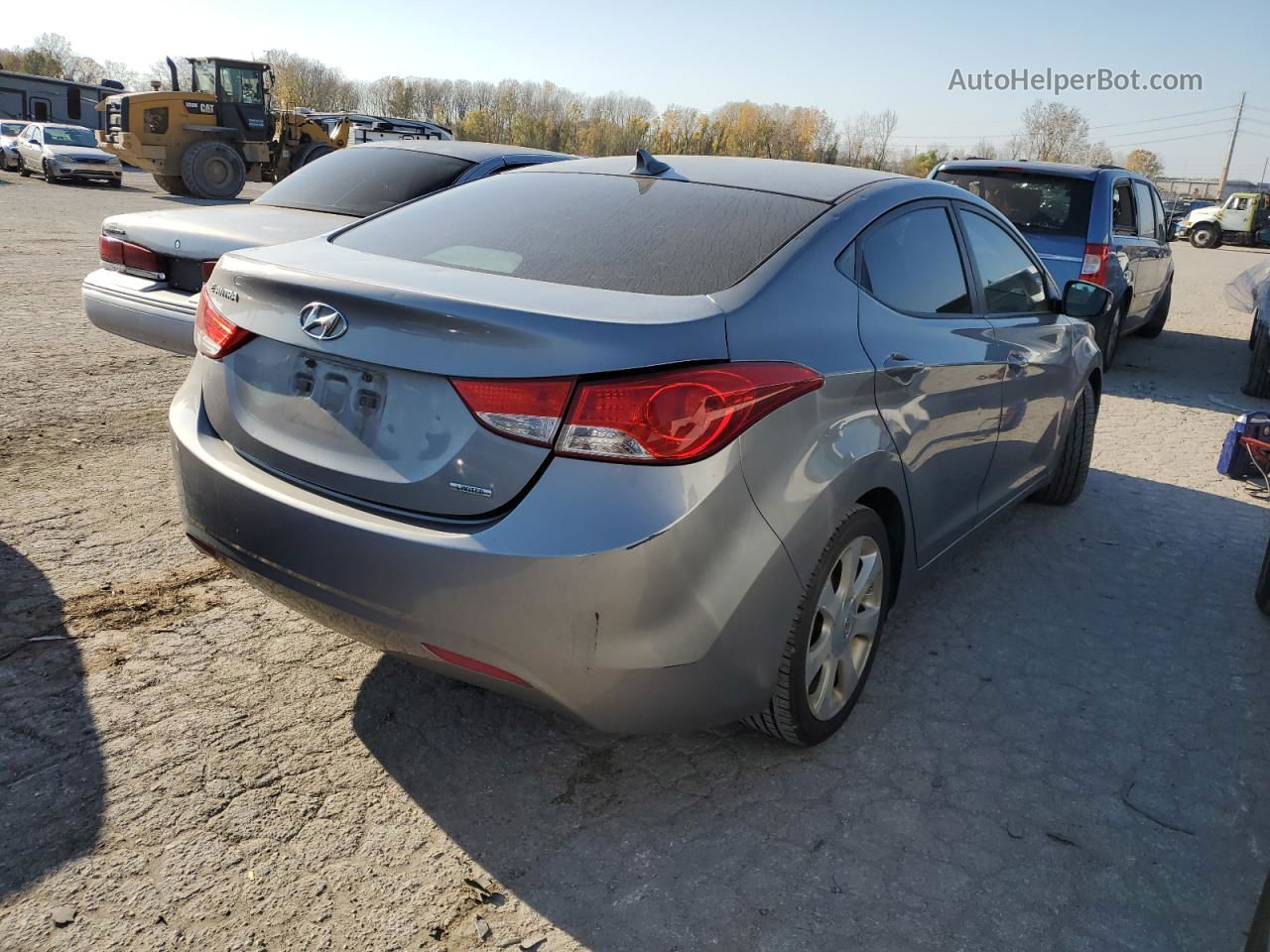 2011 Hyundai Elantra Gls Gray vin: KMHDH4AE8BU090145