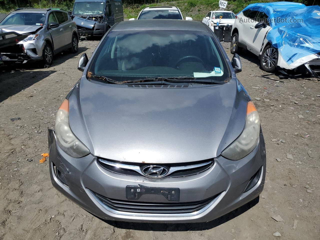 2011 Hyundai Elantra Gls Gray vin: KMHDH4AE8BU108546