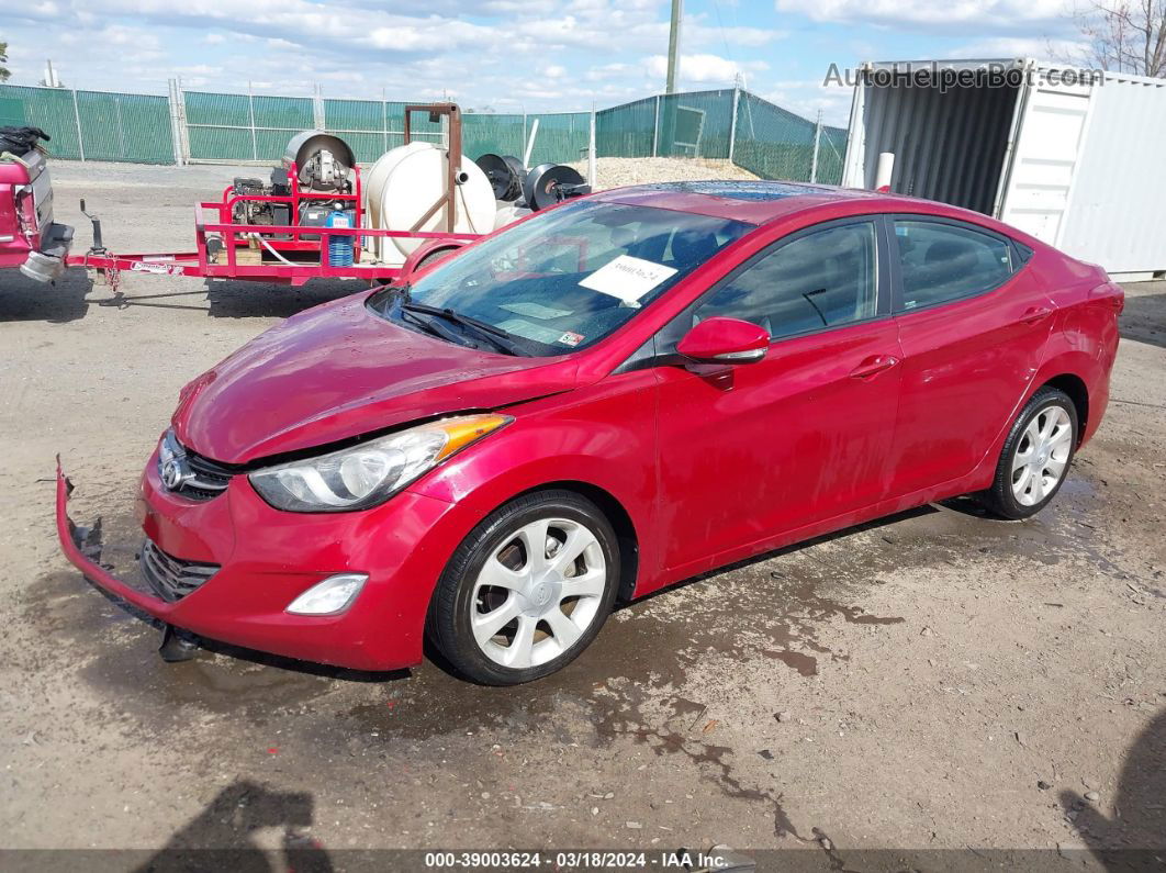 2011 Hyundai Elantra Limited (ulsan Plant) Бордовый vin: KMHDH4AE8BU113035