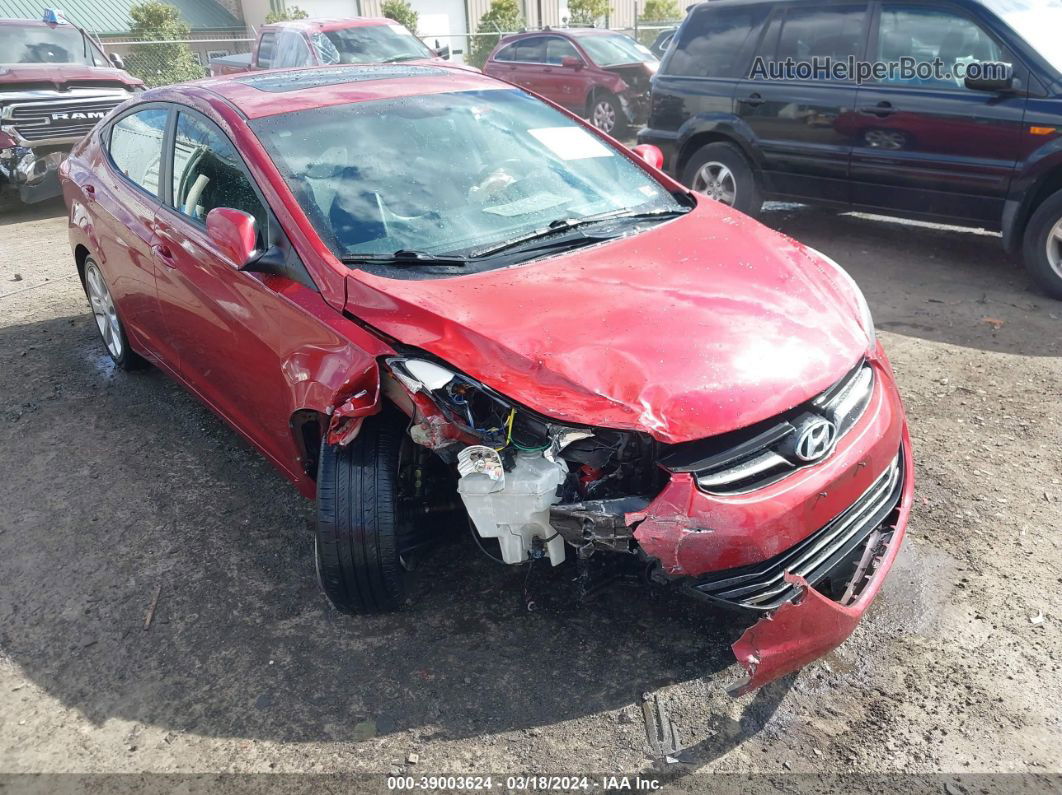 2011 Hyundai Elantra Limited (ulsan Plant) Burgundy vin: KMHDH4AE8BU113035