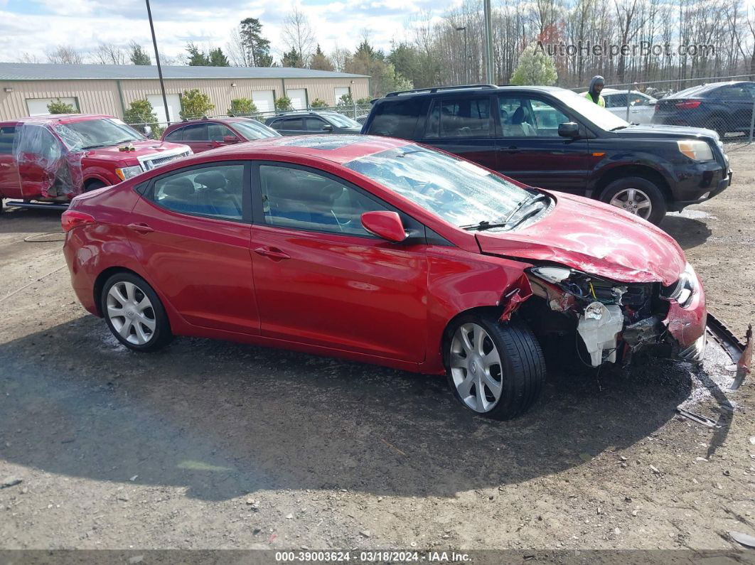 2011 Hyundai Elantra Limited (ulsan Plant) Burgundy vin: KMHDH4AE8BU113035