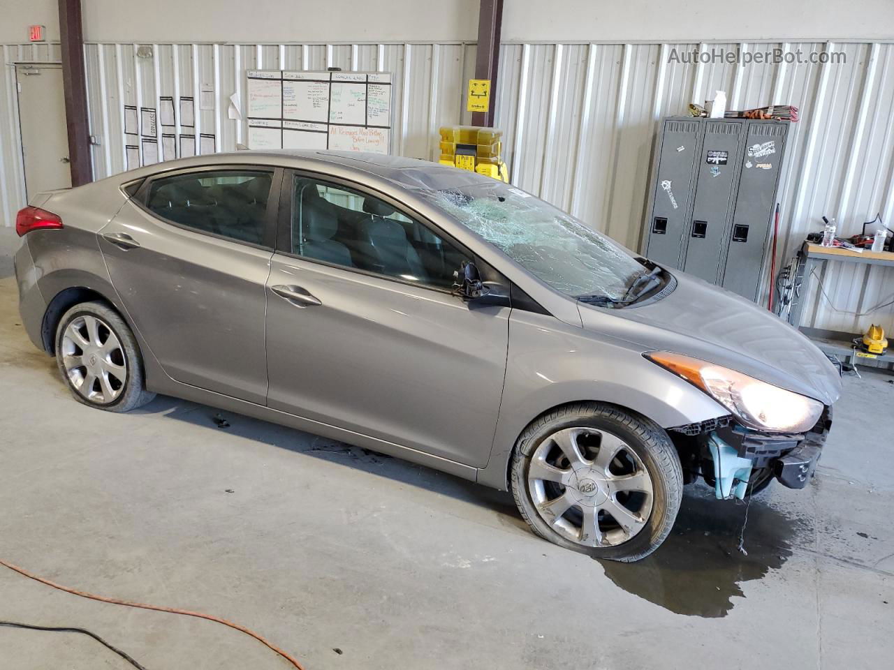 2011 Hyundai Elantra Gls Gray vin: KMHDH4AE8BU116257