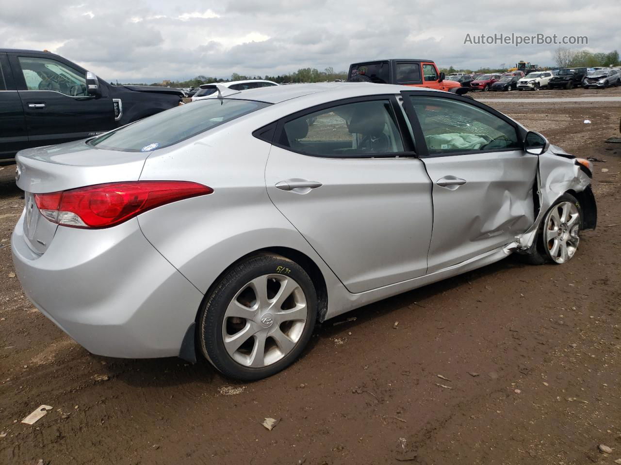 2011 Hyundai Elantra Gls Silver vin: KMHDH4AE8BU147654