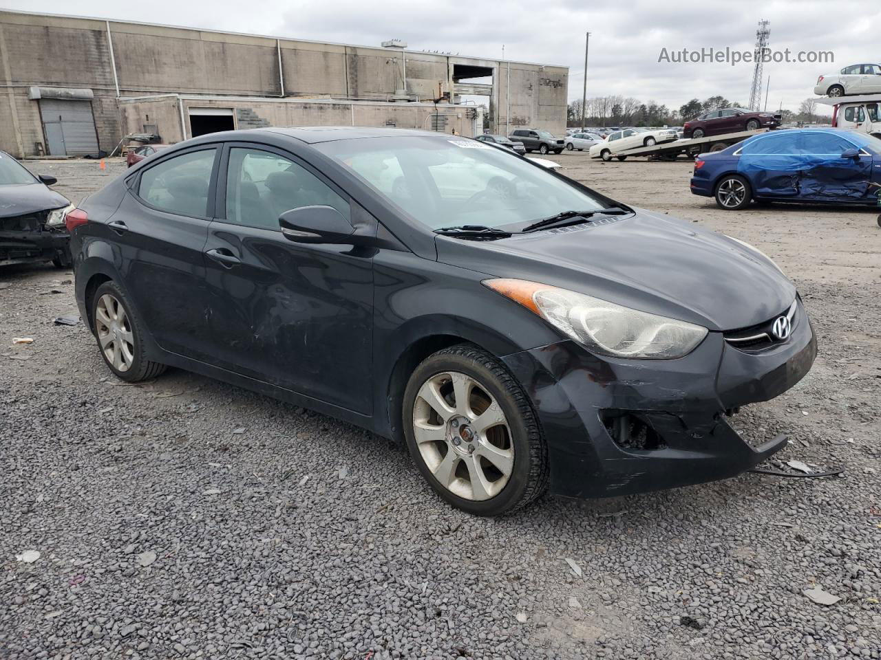 2011 Hyundai Elantra Gls Black vin: KMHDH4AE8BU153194