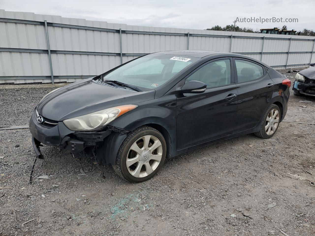 2011 Hyundai Elantra Gls Black vin: KMHDH4AE8BU153194