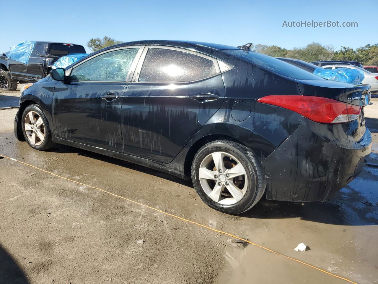 2011 Hyundai Elantra Gls Black vin: KMHDH4AE8BU156788