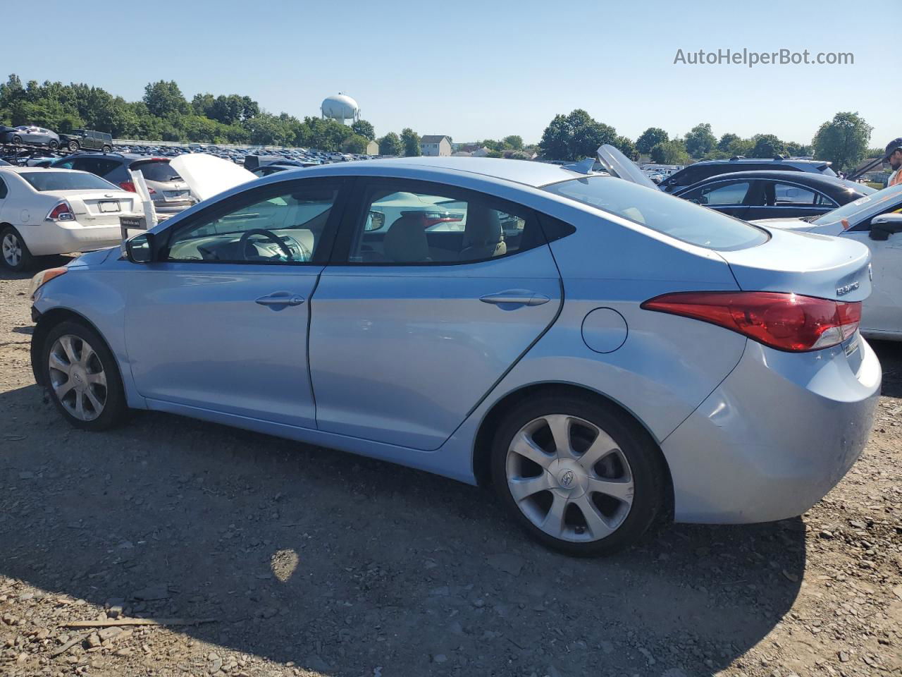 2012 Hyundai Elantra Gls Blue vin: KMHDH4AE8CU302804