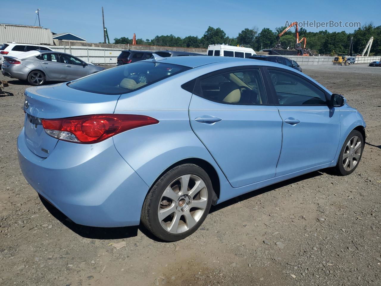 2012 Hyundai Elantra Gls Blue vin: KMHDH4AE8CU302804