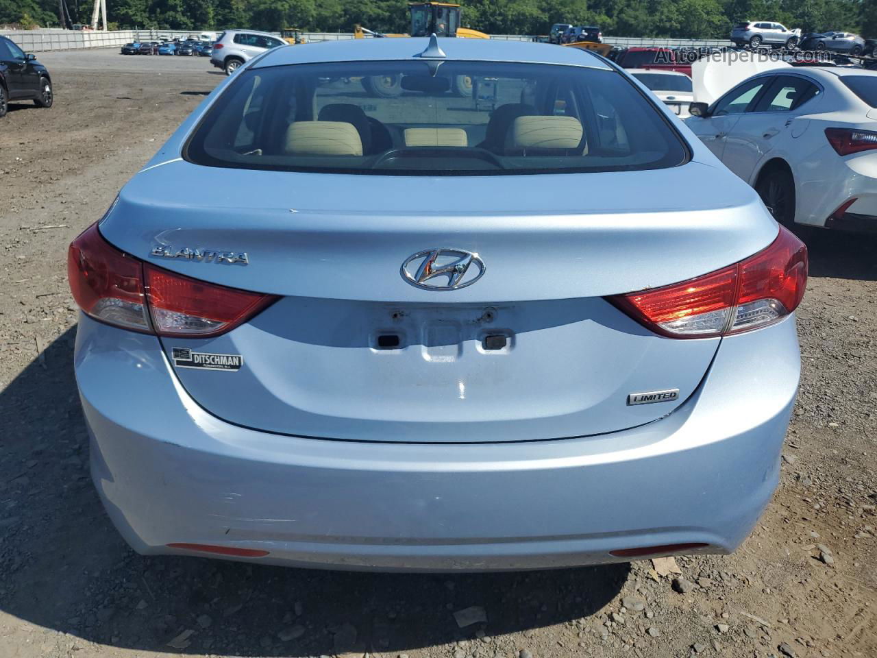 2012 Hyundai Elantra Gls Синий vin: KMHDH4AE8CU302804