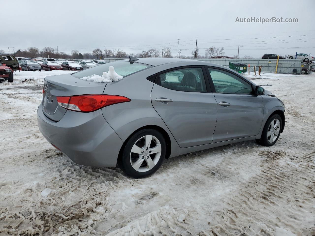 2012 Hyundai Elantra Gls Silver vin: KMHDH4AE8CU383030