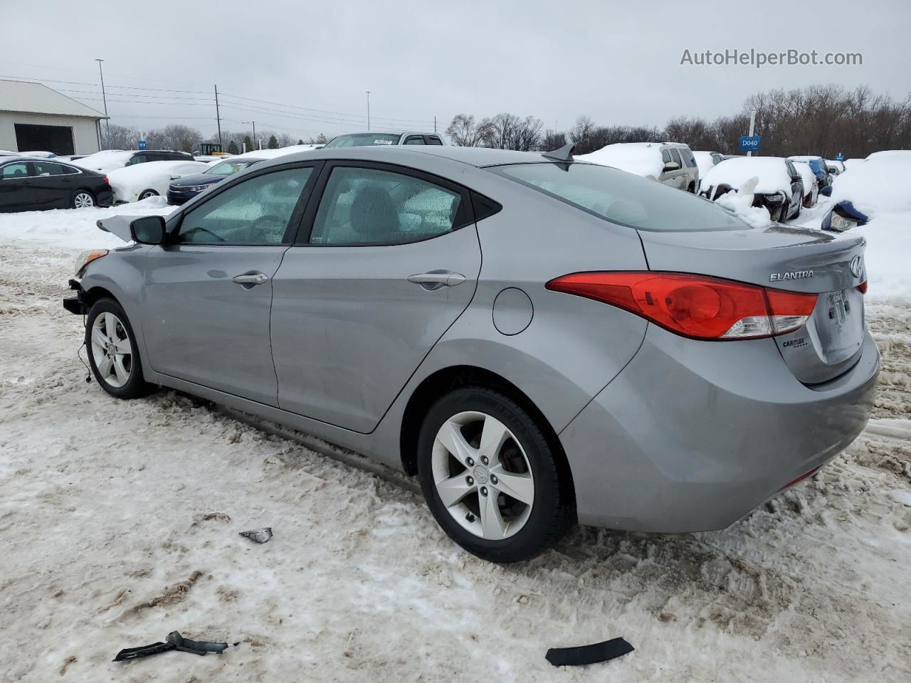 2012 Hyundai Elantra Gls Серебряный vin: KMHDH4AE8CU383030