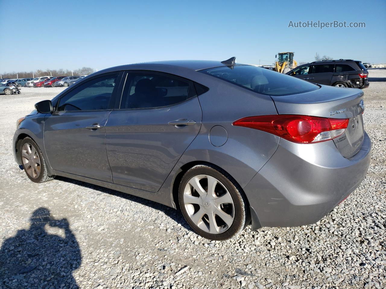 2012 Hyundai Elantra Gls Gray vin: KMHDH4AE8CU470734